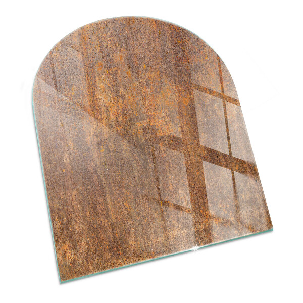 Plaque verre pour poêle semi-ovale Texture de rouille sur le fond