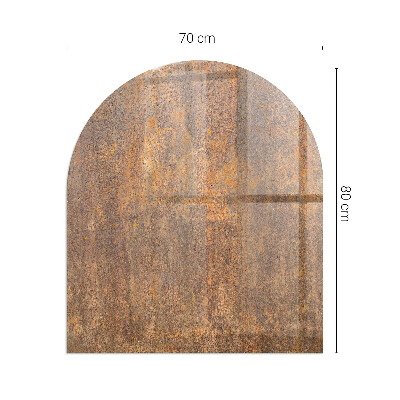 Plaque verre pour poêle semi-ovale Texture de rouille sur le fond