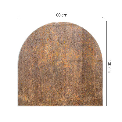 Plaque verre pour poêle semi-ovale Texture de rouille sur le fond
