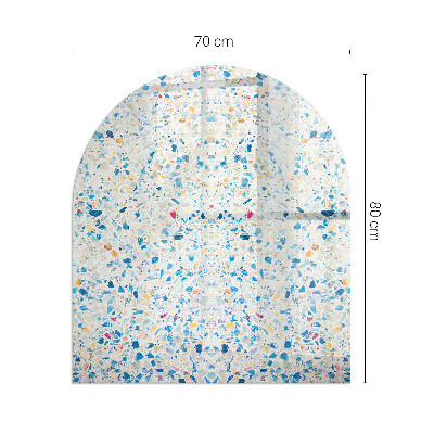 Vitre sous poêle à bois semi-ovale Motif de texture abstrait