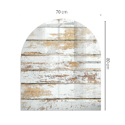 Plaque verre pour poêle semi-ovale Planche de bois endommagée