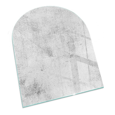 Plaque verre pour poêle semi-ovale Texture de béton brut