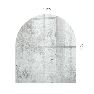 Plaque verre pour poêle semi-ovale Texture de béton brut