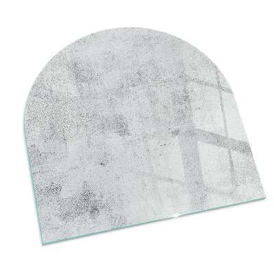 Plaque verre pour poêle semi-ovale Texture de béton brut
