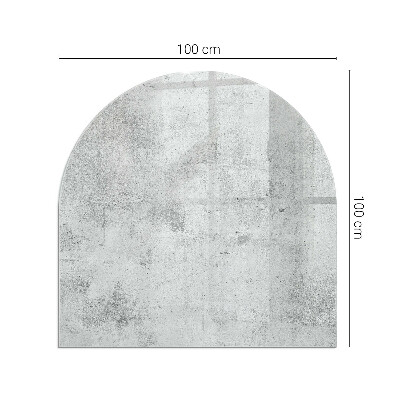 Plaque verre pour poêle semi-ovale Texture de béton brut