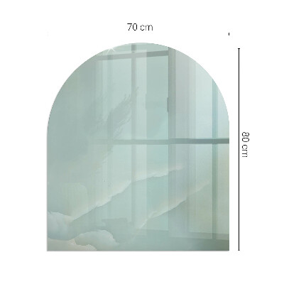 Vitre sous poêle à bois semi-ovale Motif de marbre délicat