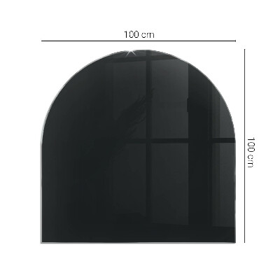 Plaque verre pour poêle semi-ovale Couleur Graphite foncé