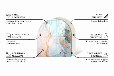 Vitre sous poêle à bois semi-ovale Couleur de la mer