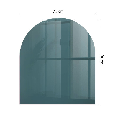 Vitre sous poêle à bois semi-ovale Couleur de la mer