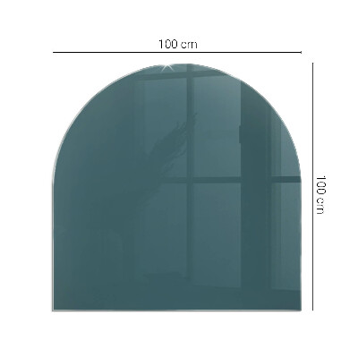 Vitre sous poêle à bois semi-ovale Couleur de la mer