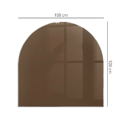 Vitre sous poêle à bois semi-ovale Couleur marron