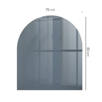 Plaque verre pour poêle semi-ovale Couleur bleu foncé