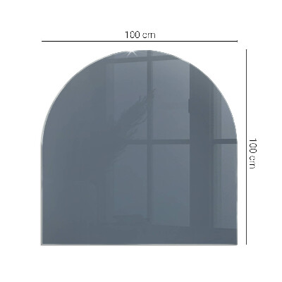 Plaque verre pour poêle semi-ovale Couleur bleu foncé