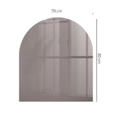 Plaque verre pour poêle semi-ovale Couleur Beige