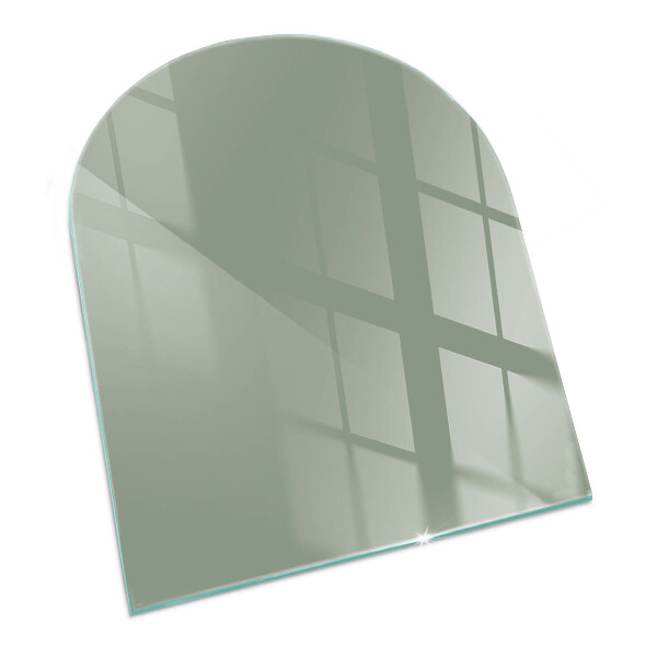 Plaque verre pour poêle semi-ovale Couleur gris-vert
