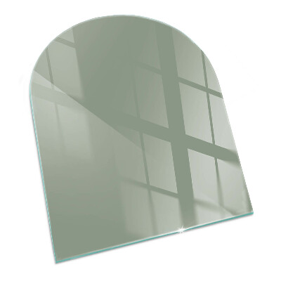 Plaque verre pour poêle semi-ovale Couleur gris-vert