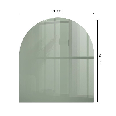 Plaque verre pour poêle semi-ovale Couleur gris-vert