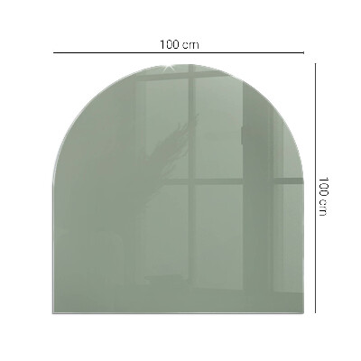 Plaque verre pour poêle semi-ovale Couleur gris-vert
