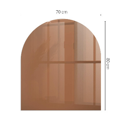 Vitre sous poêle à bois semi-ovale Couleur marron