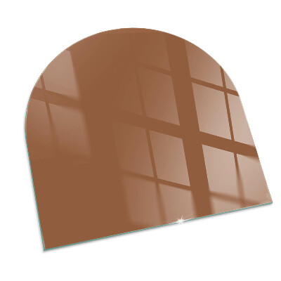 Vitre sous poêle à bois semi-ovale Couleur marron
