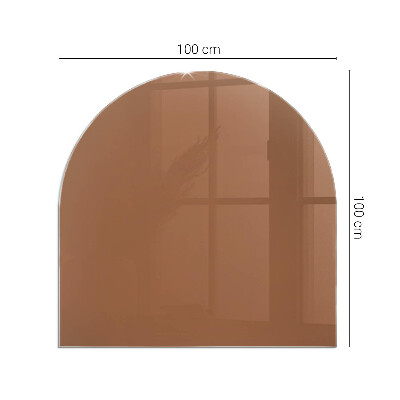 Vitre sous poêle à bois semi-ovale Couleur marron