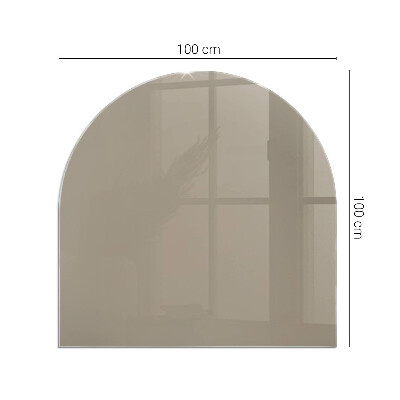 Vitre sous poêle à bois semi-ovale Couleur marron