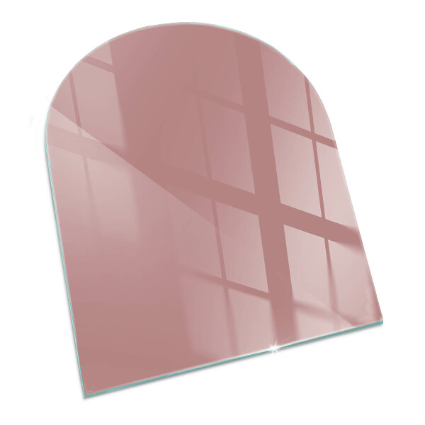 Plaque verre pour poêle semi-ovale Couleur rose