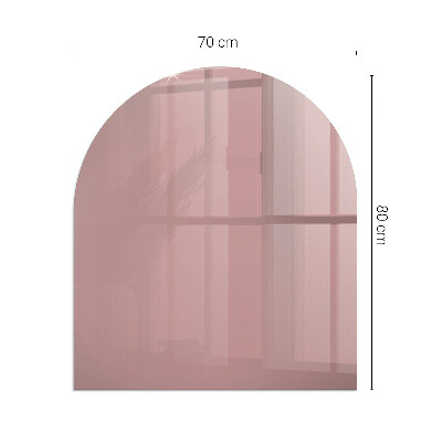Plaque verre pour poêle semi-ovale Couleur rose