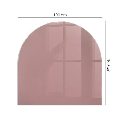 Plaque verre pour poêle semi-ovale Couleur rose