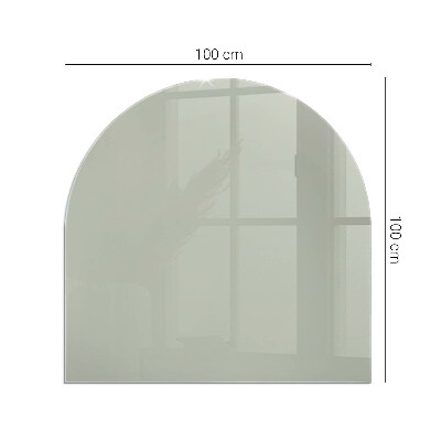 Vitre sous poêle à bois semi-ovale Couleur Gris-vert