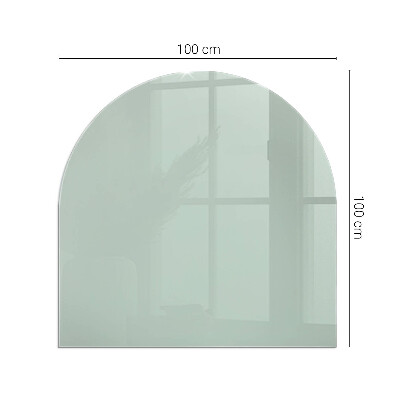 Plaque verre pour poêle semi-ovale Couleur vert clair
