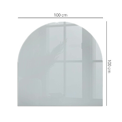 Vitre sous poêle à bois semi-ovale Couleur Gris