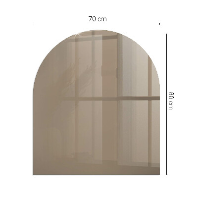 Plaque verre pour poêle semi-ovale Couleur marron