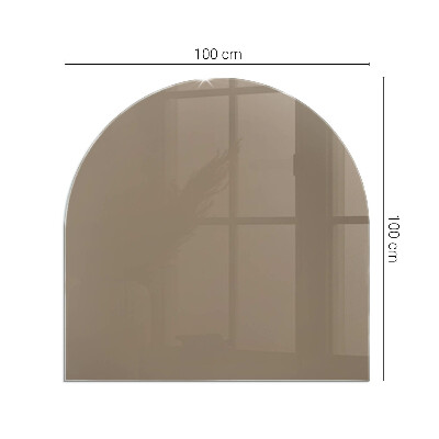 Plaque verre pour poêle semi-ovale Couleur marron