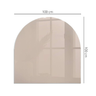 Plaque verre pour poêle semi-ovale Couleur marron clair