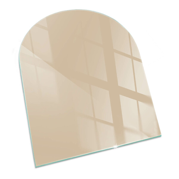 Plaque verre pour poêle semi-ovale Couleur Beige