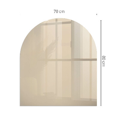 Plaque verre pour poêle semi-ovale Couleur Beige