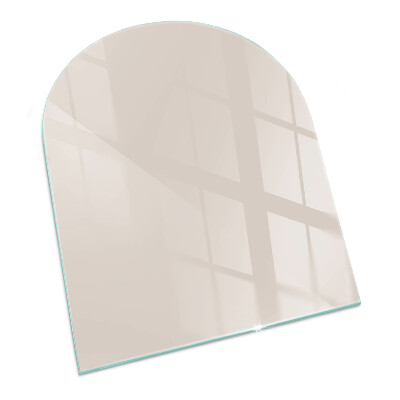 Plaque verre pour poêle semi-ovale Couleur rose pâle