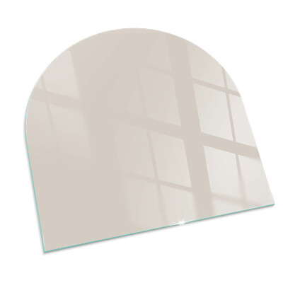 Plaque verre pour poêle semi-ovale Couleur rose pâle