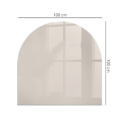 Plaque verre pour poêle semi-ovale Couleur rose pâle