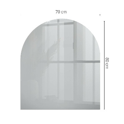 Vitre sous poêle à bois semi-ovale Couleur Gris clair