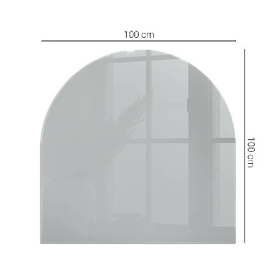 Vitre sous poêle à bois semi-ovale Couleur Gris clair