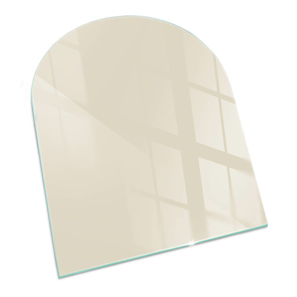 Plaque verre pour poêle semi-ovale Couleur Beige