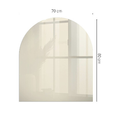 Plaque verre pour poêle semi-ovale Couleur Beige