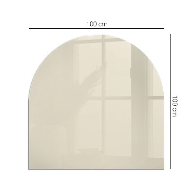 Plaque verre pour poêle semi-ovale Couleur Beige