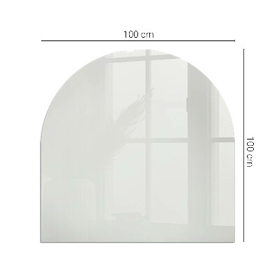 Vitre sous poêle à bois semi-ovale Couleur Gris