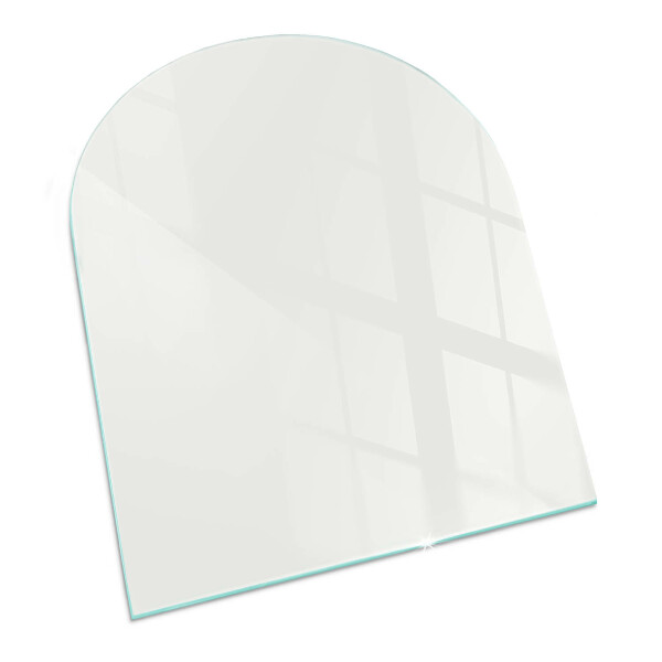 Plaque verre pour poêle semi-ovale Couleur Ivoire