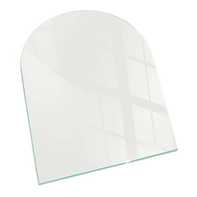 Plaque verre pour poêle semi-ovale Couleur Ivoire