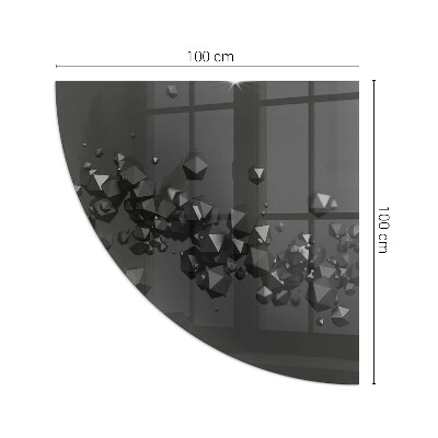 Plaque verre pour poêle quartier Nuage abstrait de solides