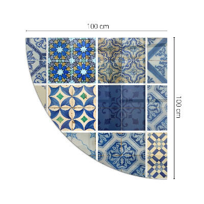 Plaque verre pour poêle quartier Motifs de carreaux de céramique